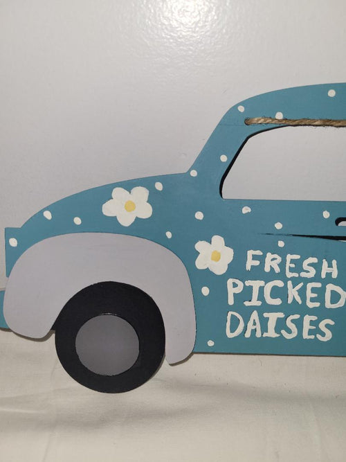 Daisies Car hand painted wall hanging art