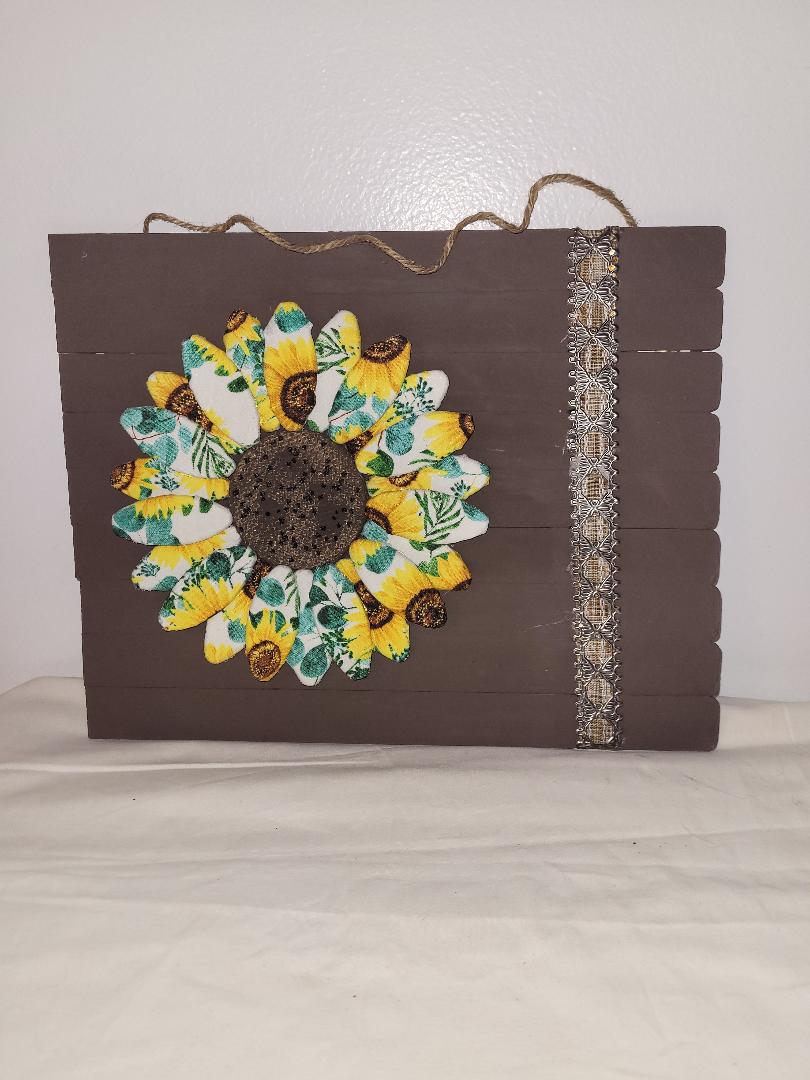 Sunflower with ribbon