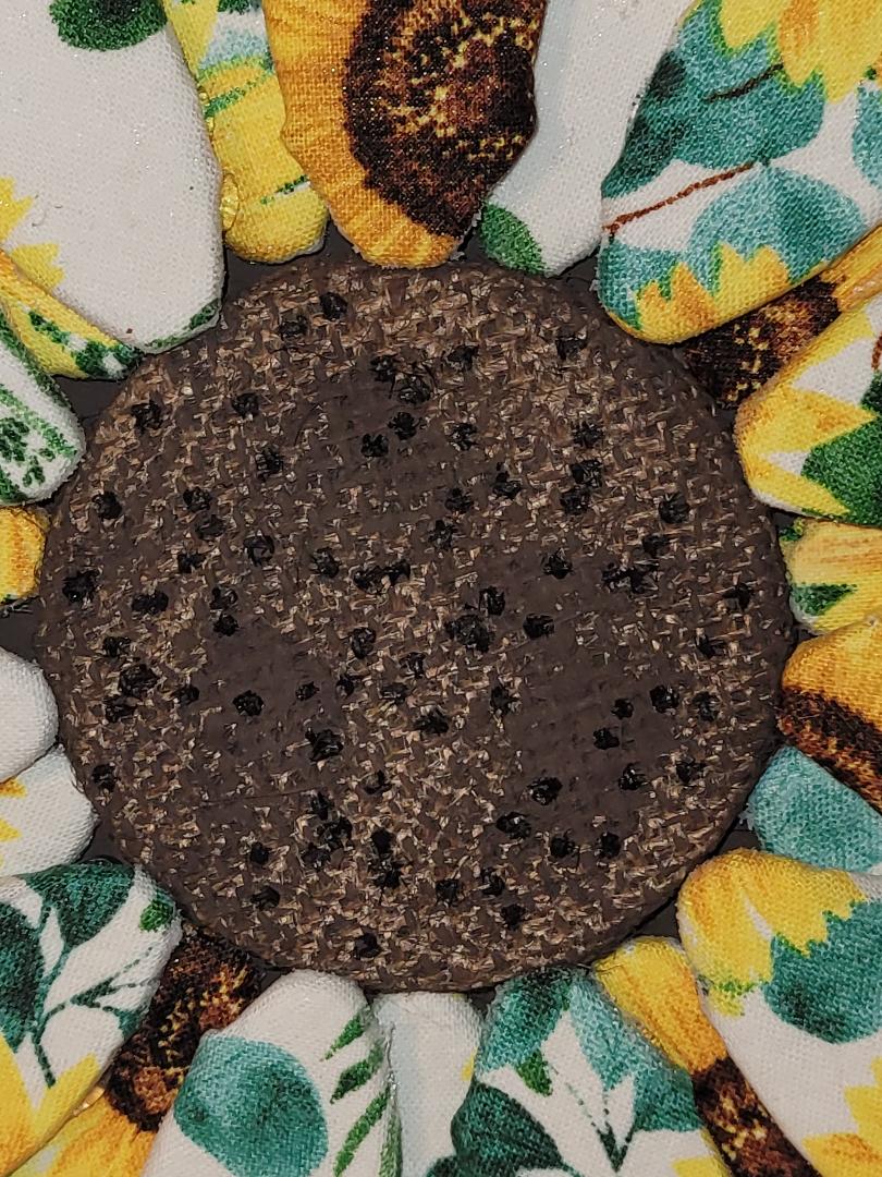 Sunflower with ribbon