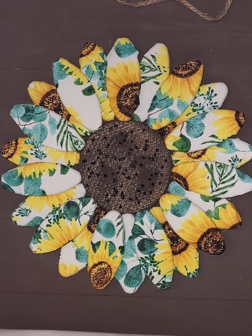 Sunflower with ribbon