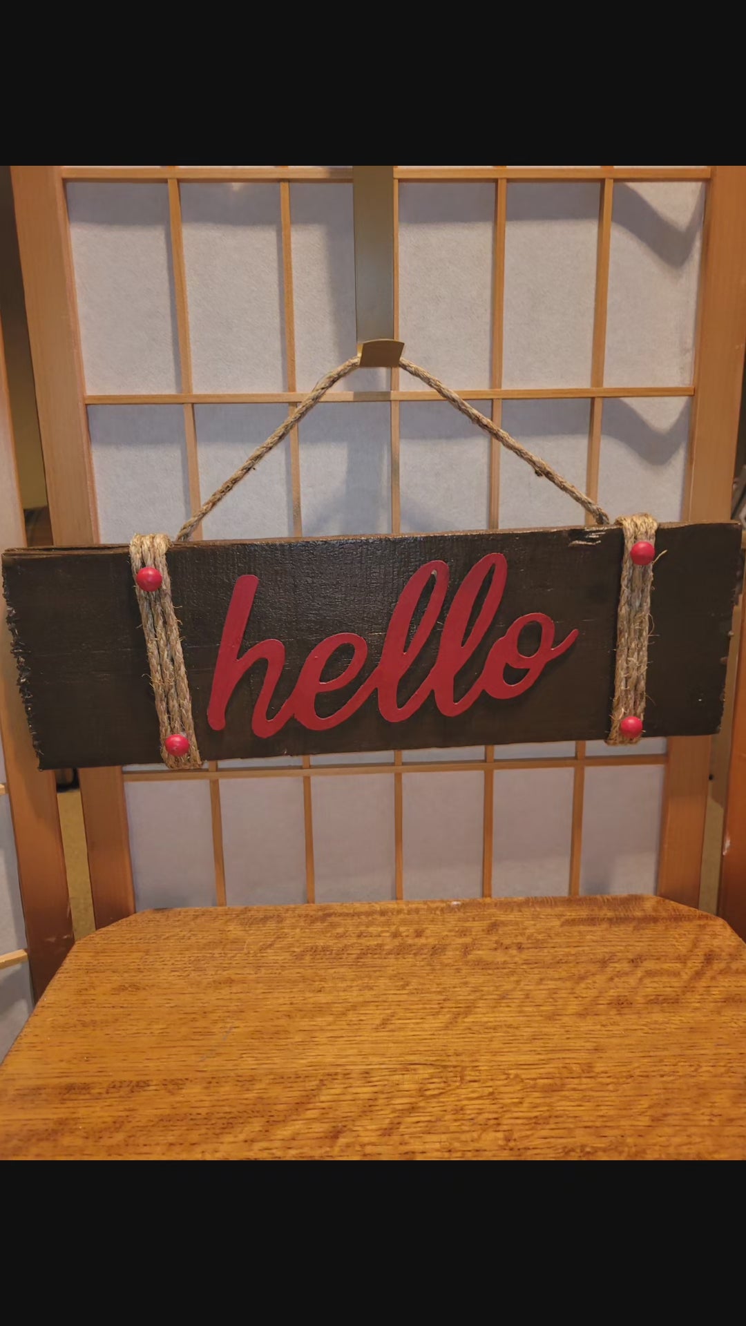 hello in red sign