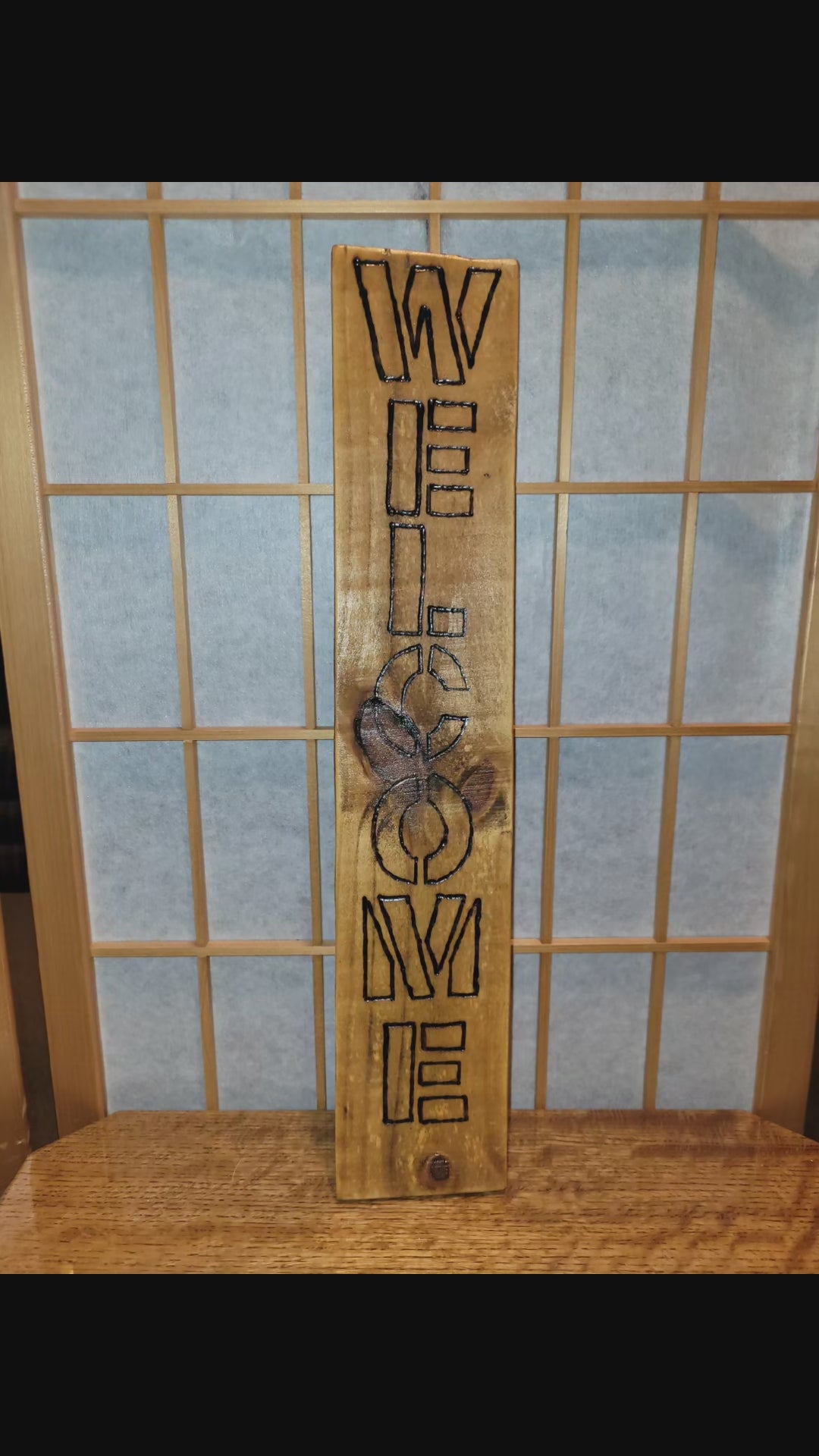 welcome sign dog paw
